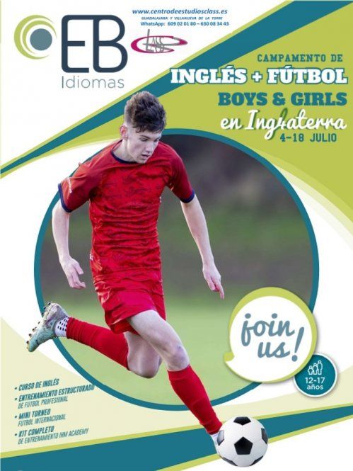 FÚTBOL+INGLÉS DE 12 A 17 AÑOS